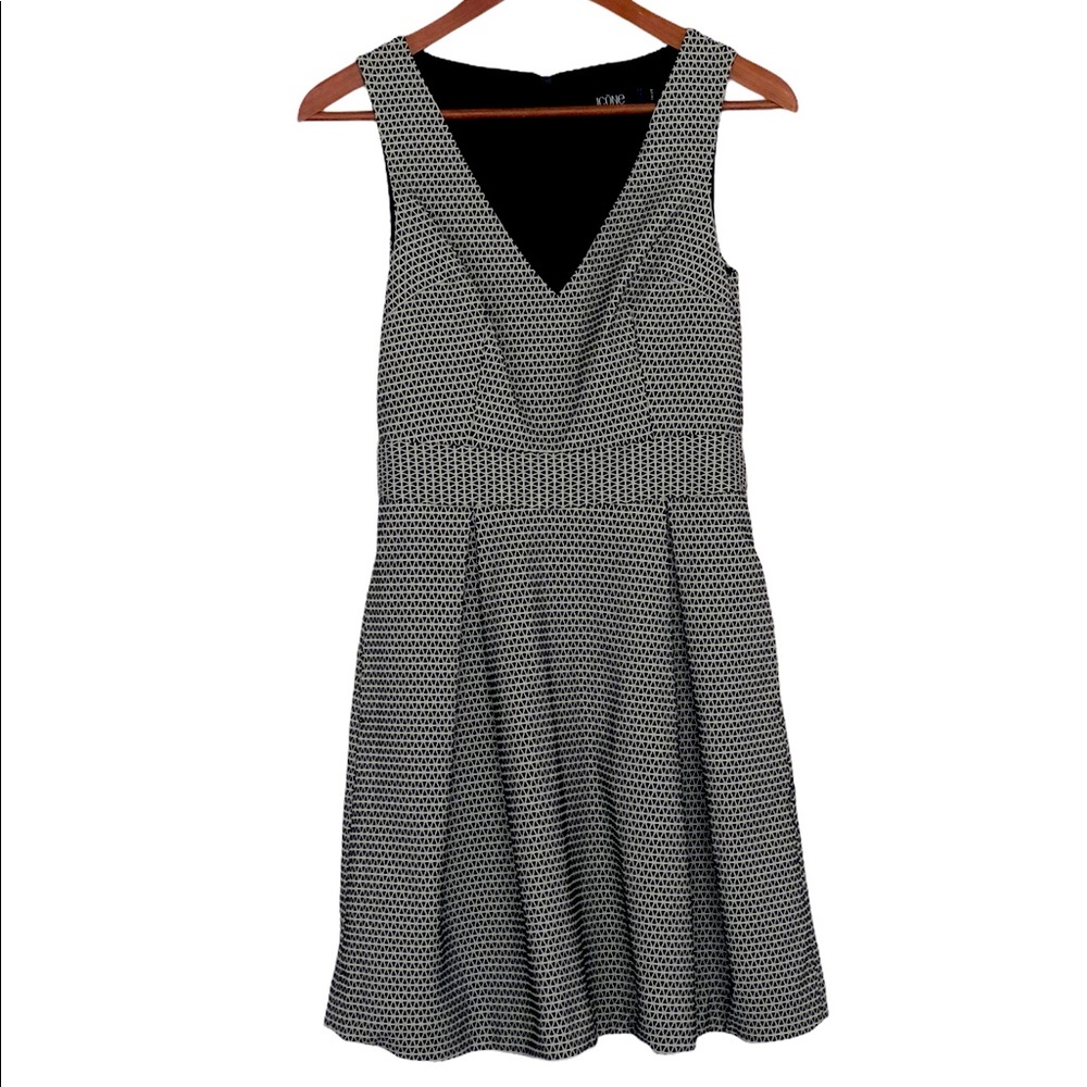 Simon’s Icone Montreal fitted a line houndstooth dress xs pockets